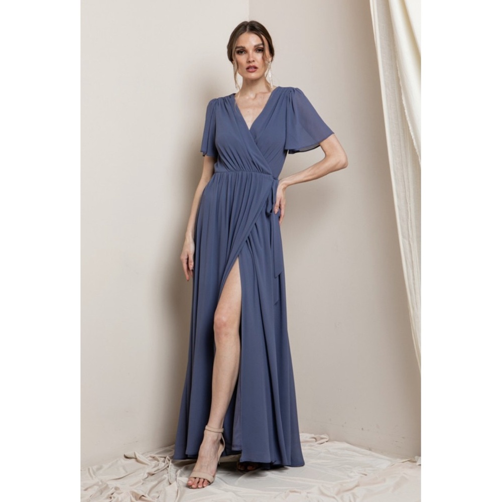 The Wendy Dress In Slate Blue